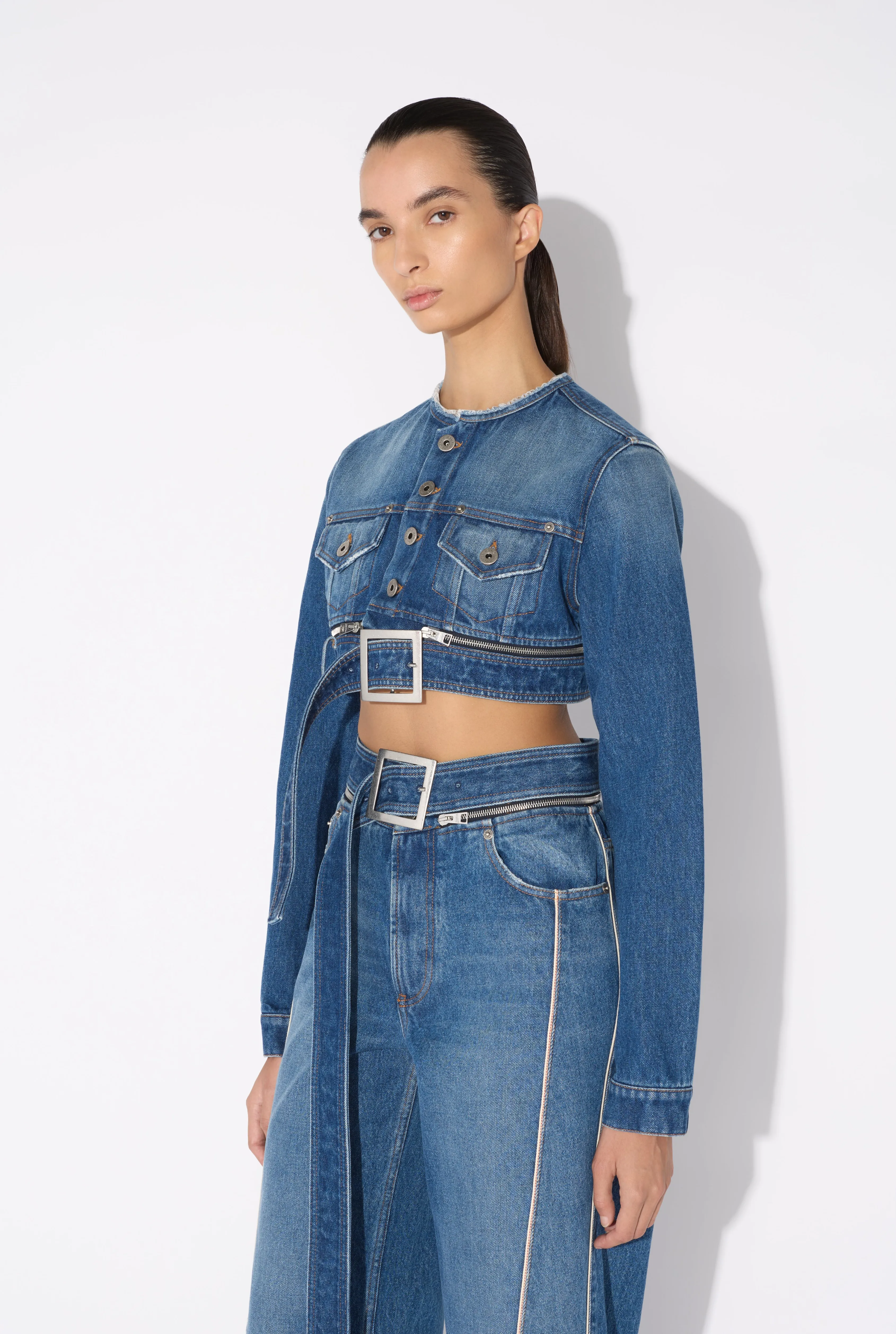 Jean Paul The Belted Denim Jacket VintageBlue Flash Sale