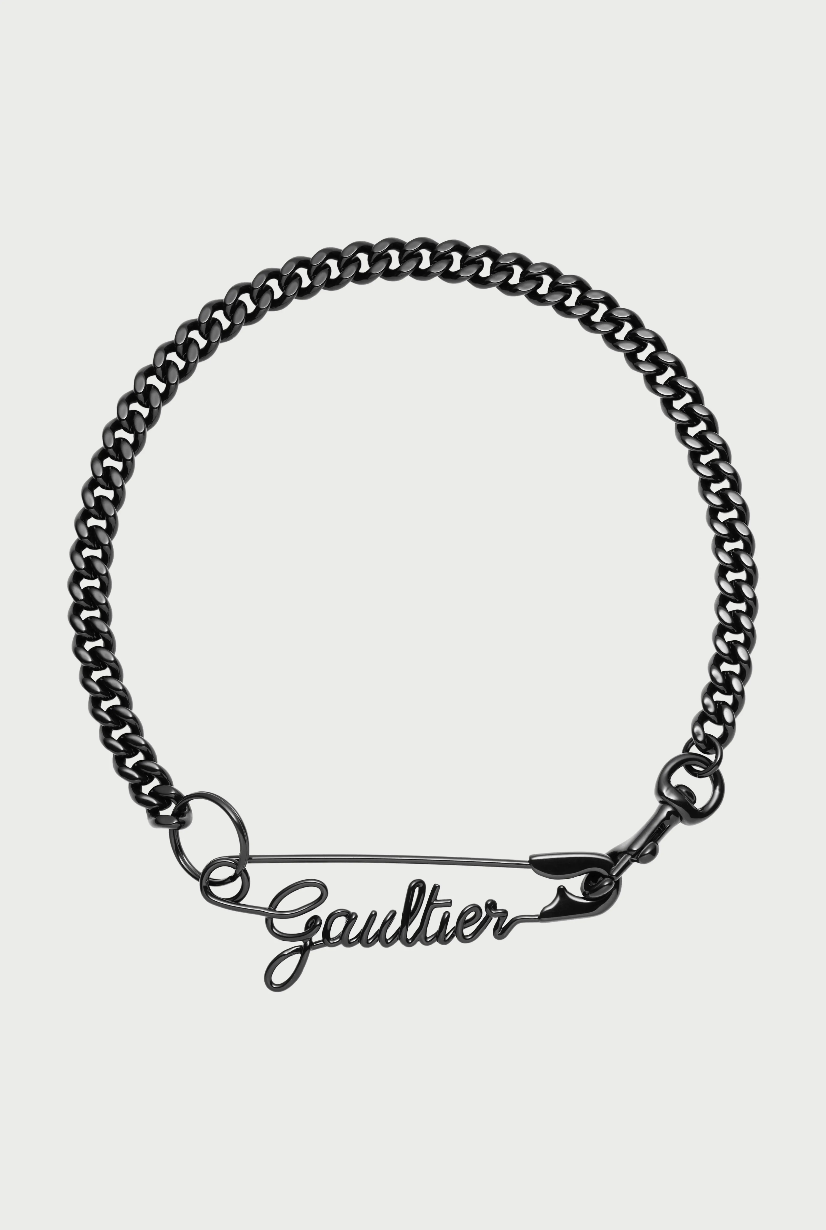 Jean Paul The Gaultier Safety Pin Necklace Black Online