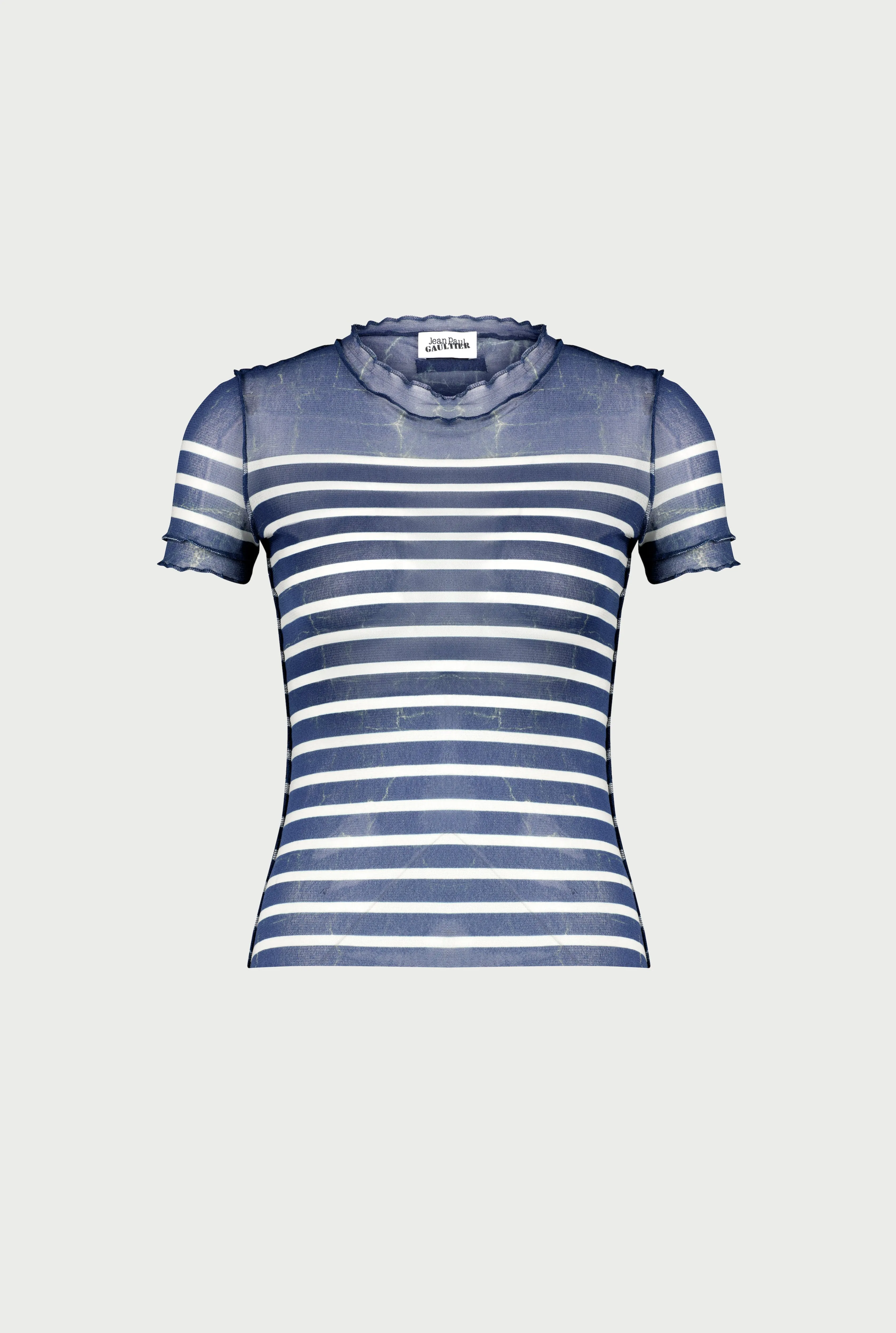 Jean Paul The Blue “Crackling” Sailor Top Ecru/Blue Flash Sale