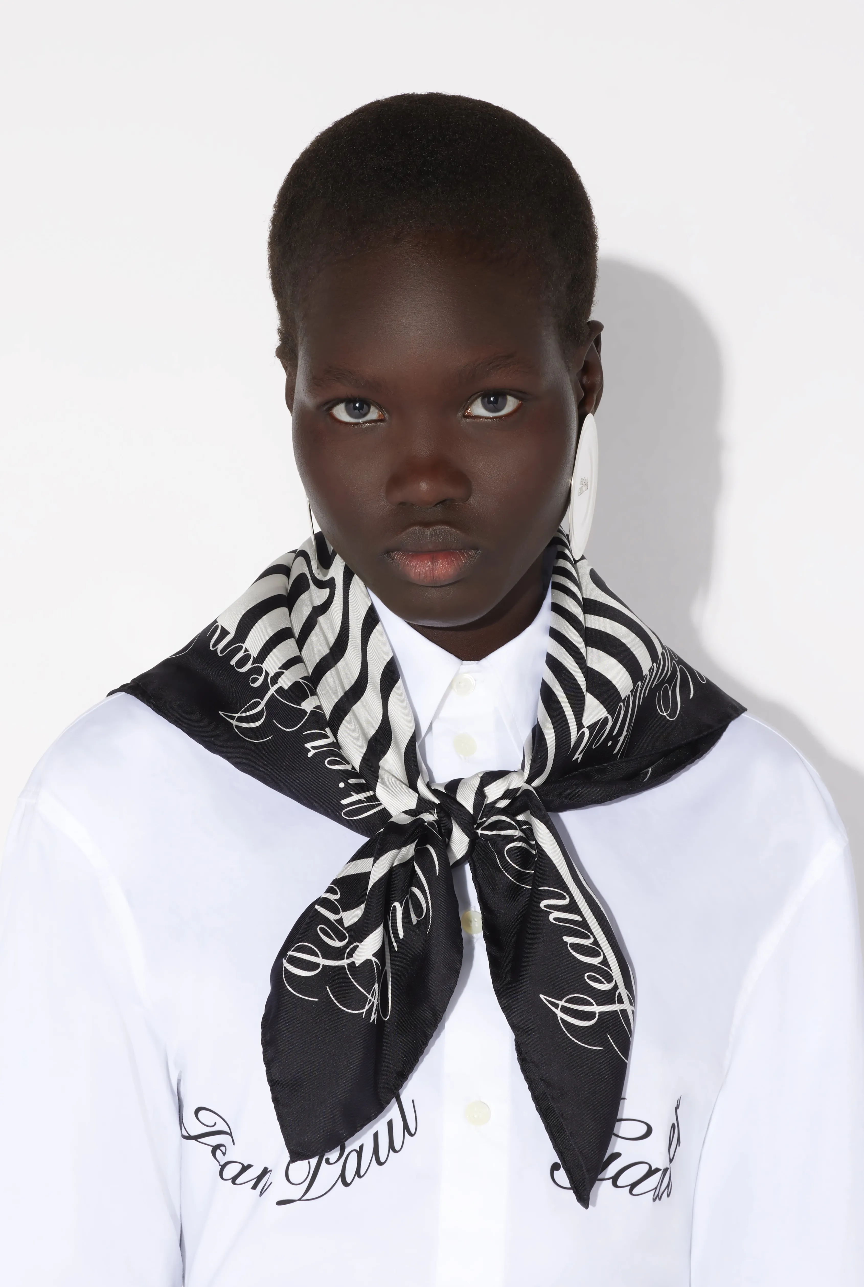 Jean Paul The Body Morphing Marinière Scarf White/Black Hot