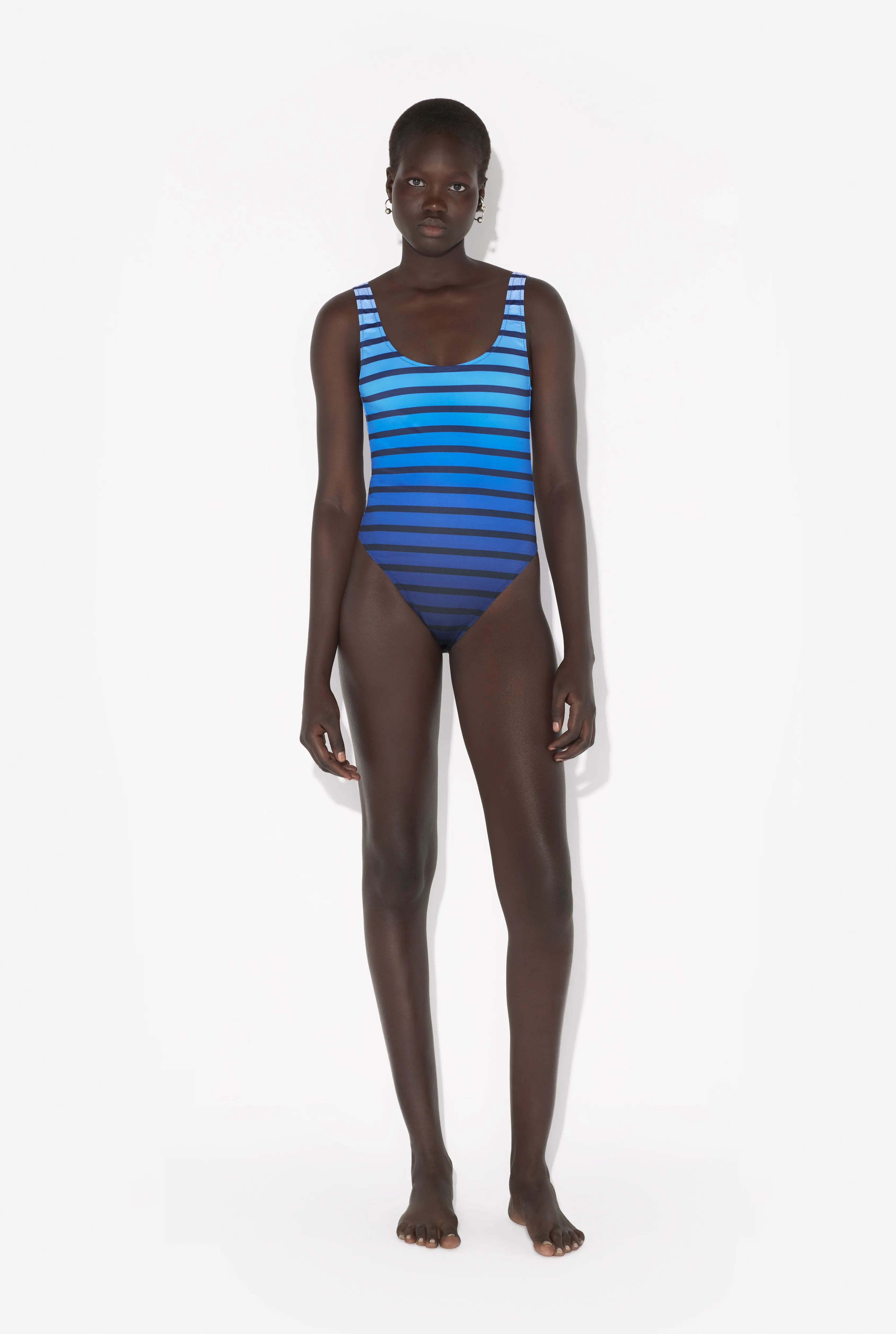 Jean Paul The Marinière Gradient Swimsuit Noir/Marine/Bleuclair New