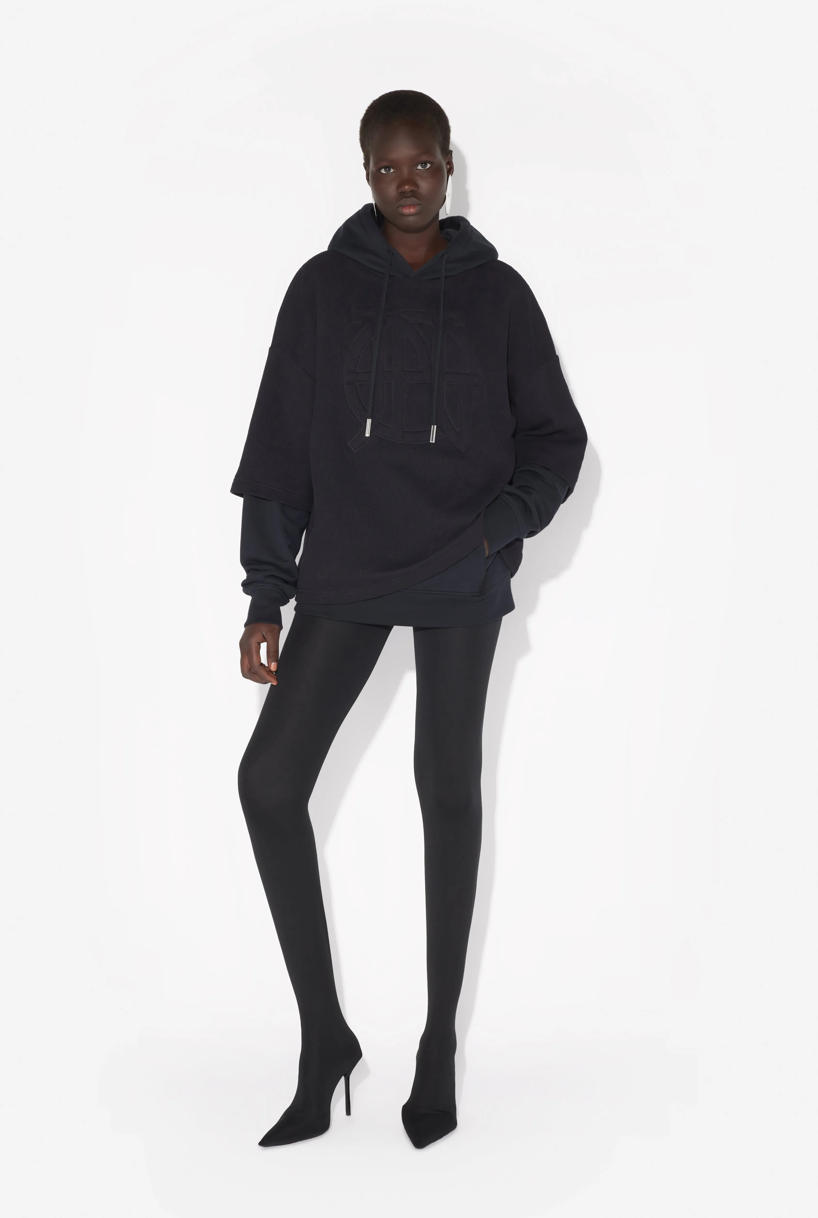 Jean Paul The Oversized JPG Sweatshirt Black Cheap