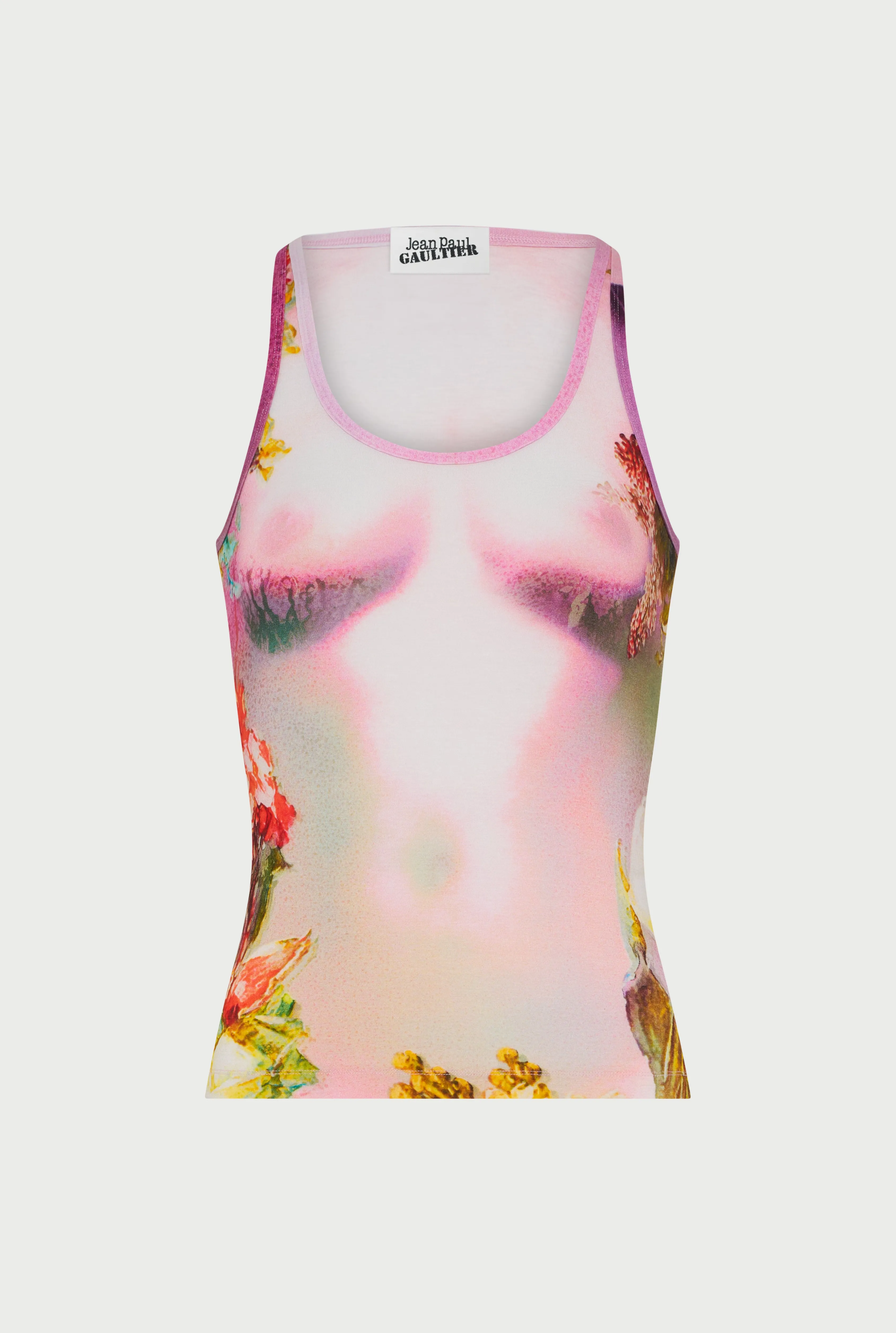 Jean Paul The Pink Body Flower Tank Top Pink/Yellow Cheap