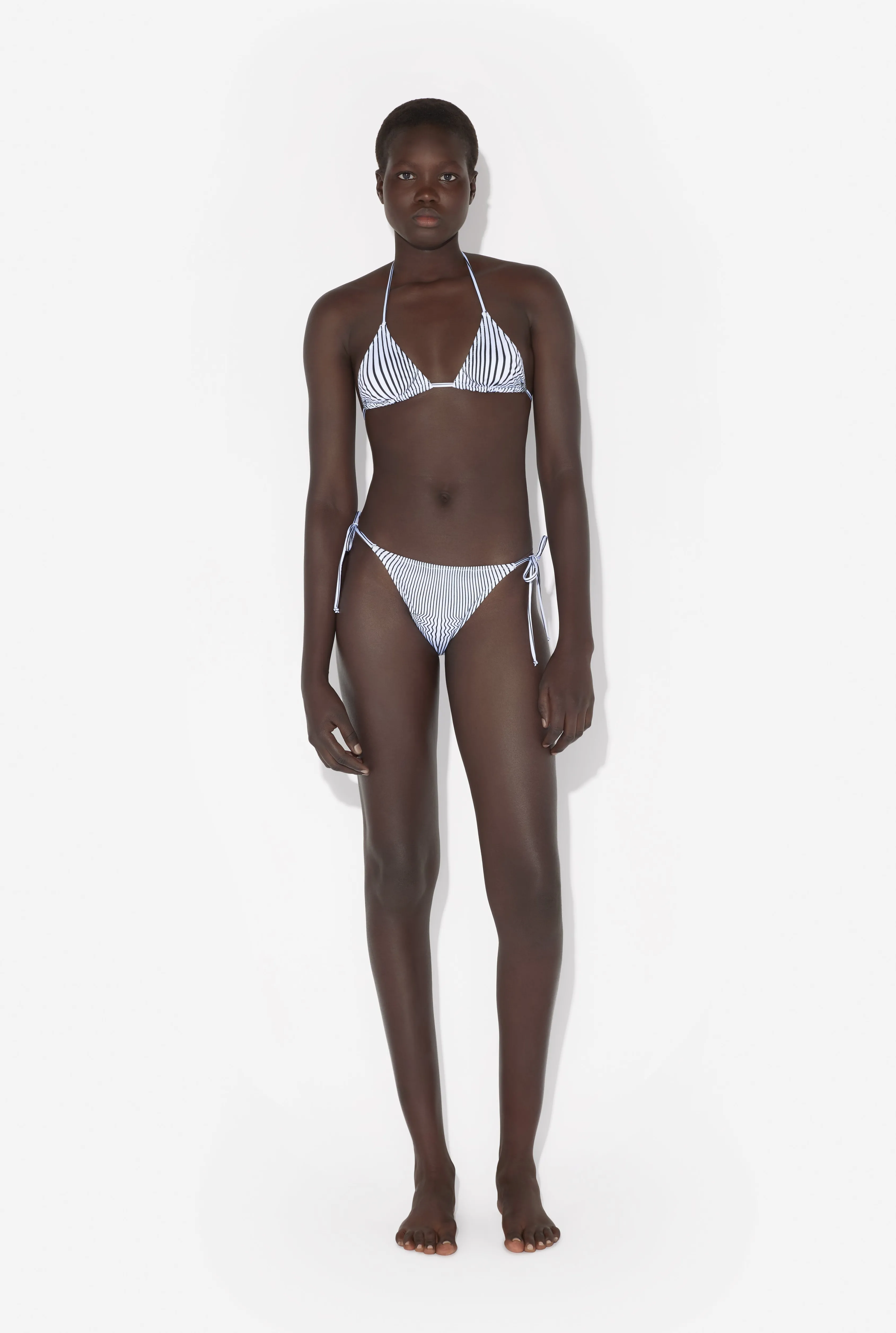 Jean Paul The Pinstripe Body Morphing Bikini Bottom White/Black Hot