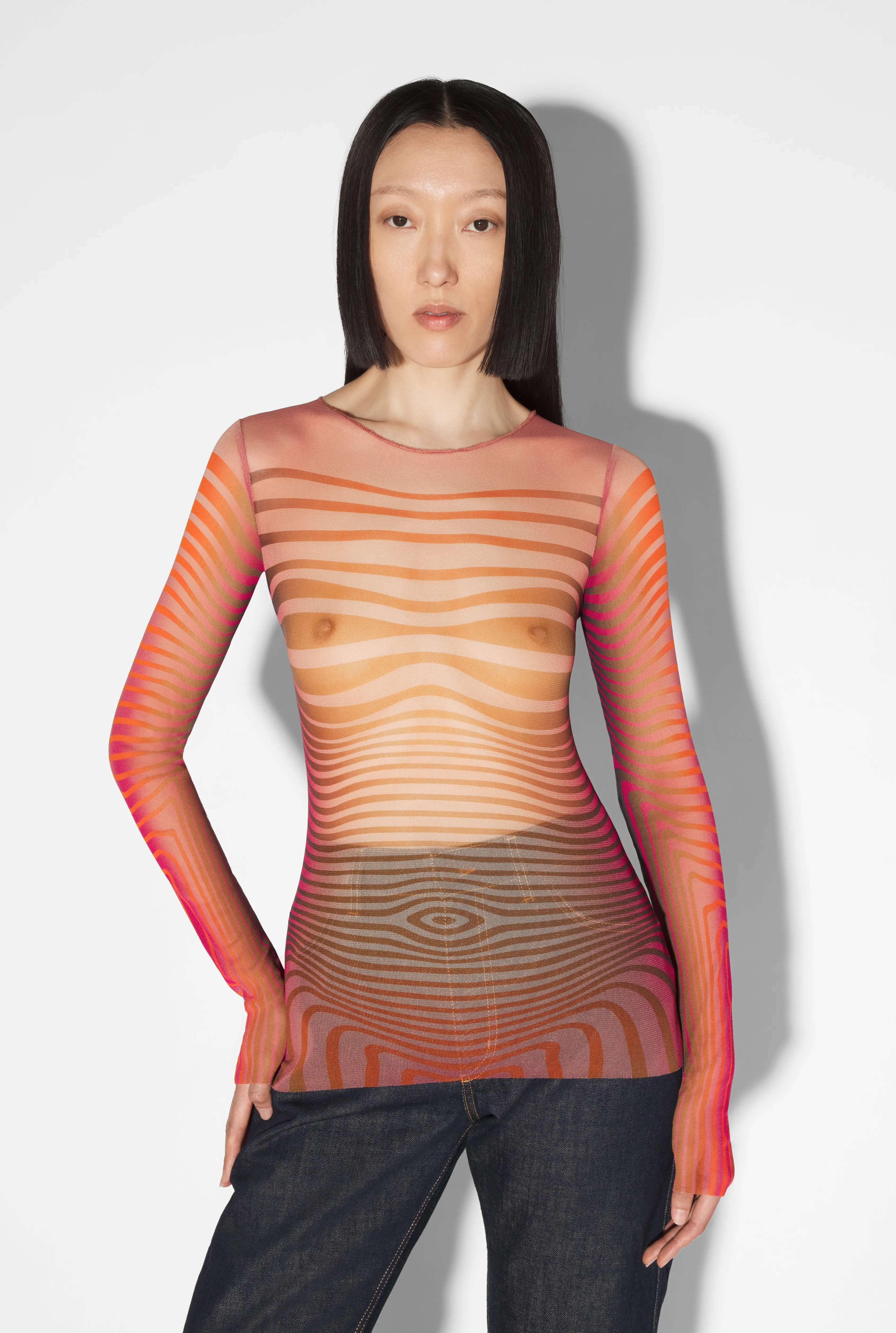 Jean Paul The Red Body Morphing Top Red/Orange Fashion