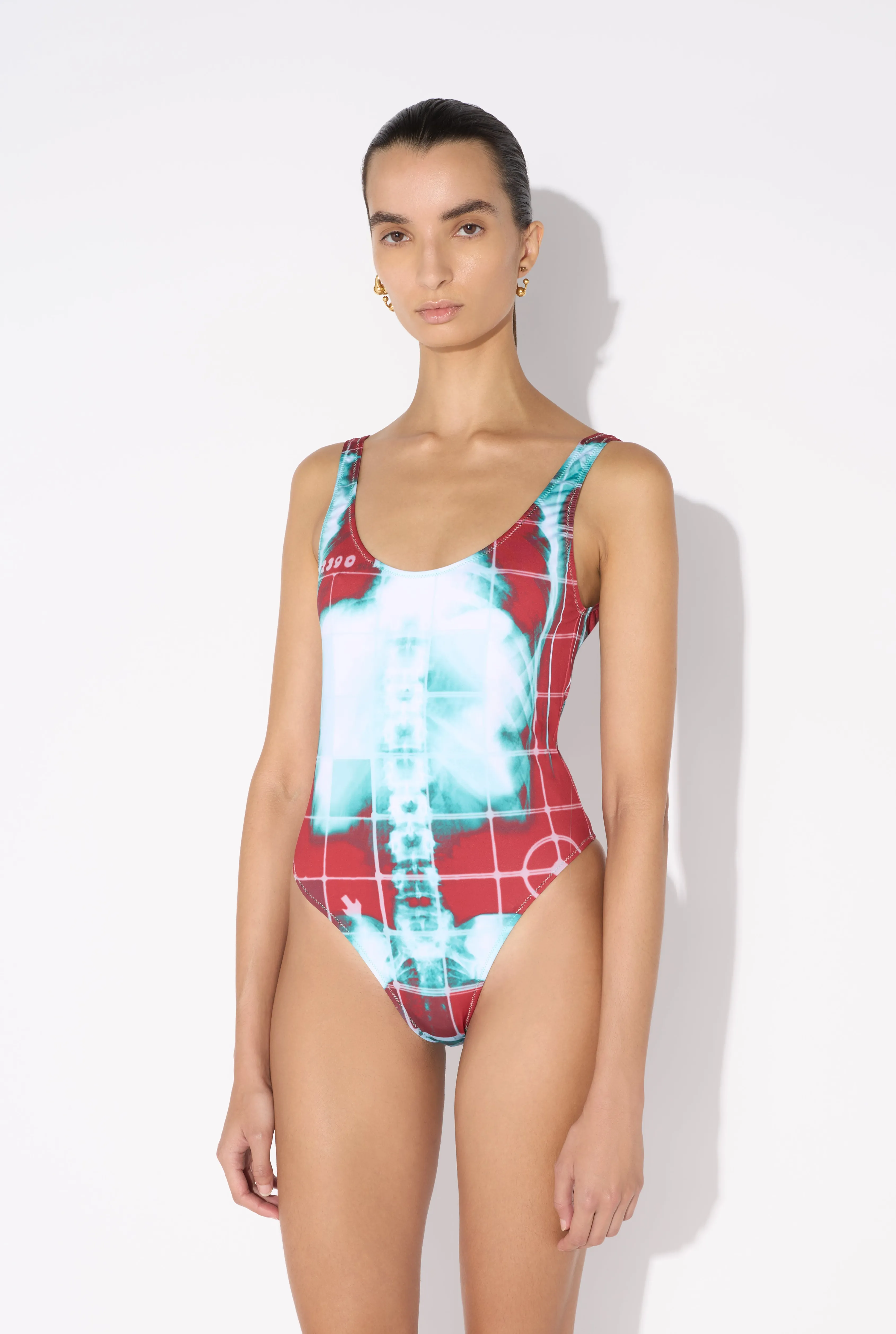 Jean Paul The Red Squeletor Swimsuit Rouge/BleuCanard Clearance