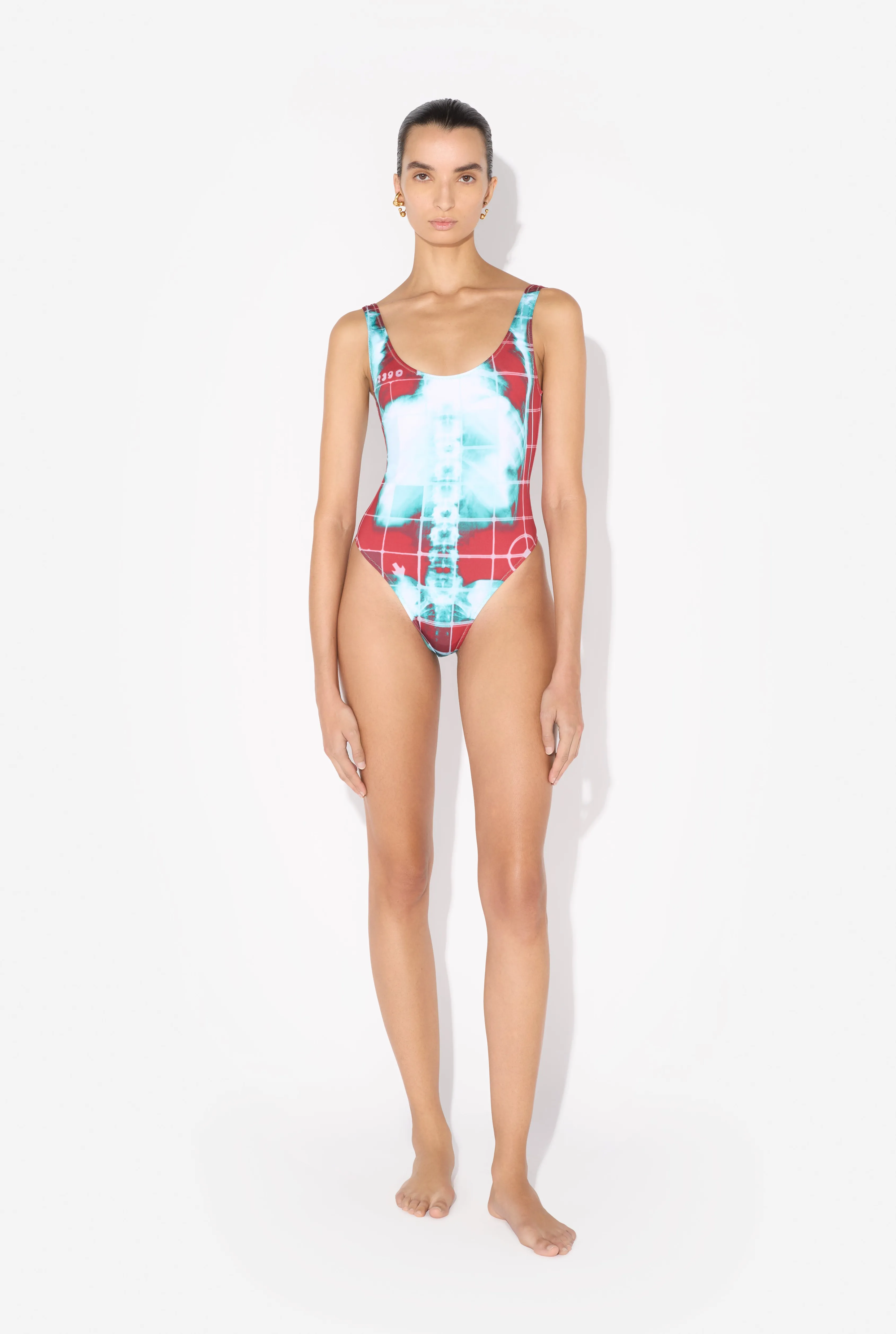 Jean Paul The Red Squeletor Swimsuit Rouge/BleuCanard Clearance