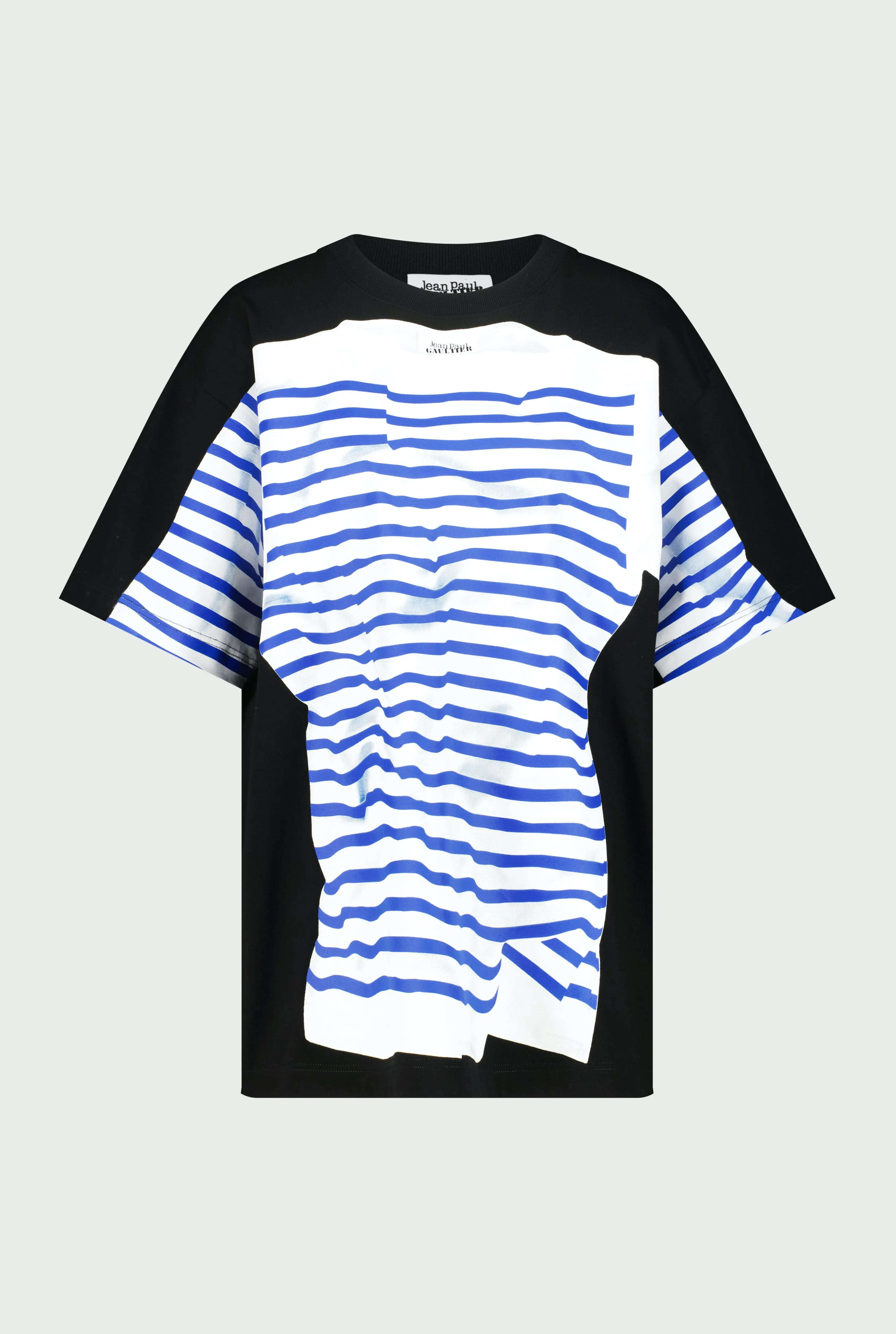 Jean Paul The sailor trompe l'oeil T-Shirt Black/White/Navy Discount