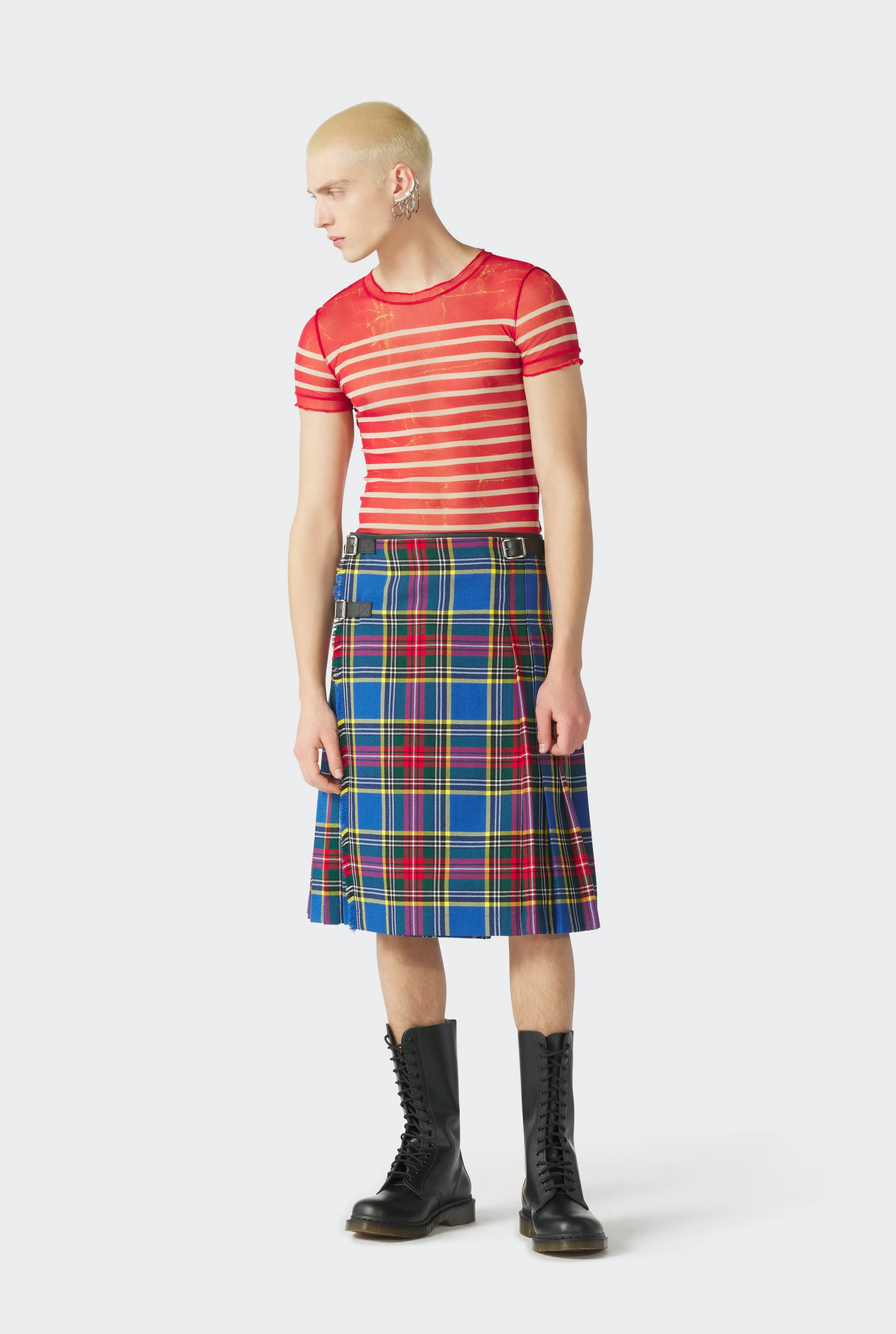 Jean Paul The Tartan Iconic Kilt Blue/Red/Yellow/Green Flash Sale