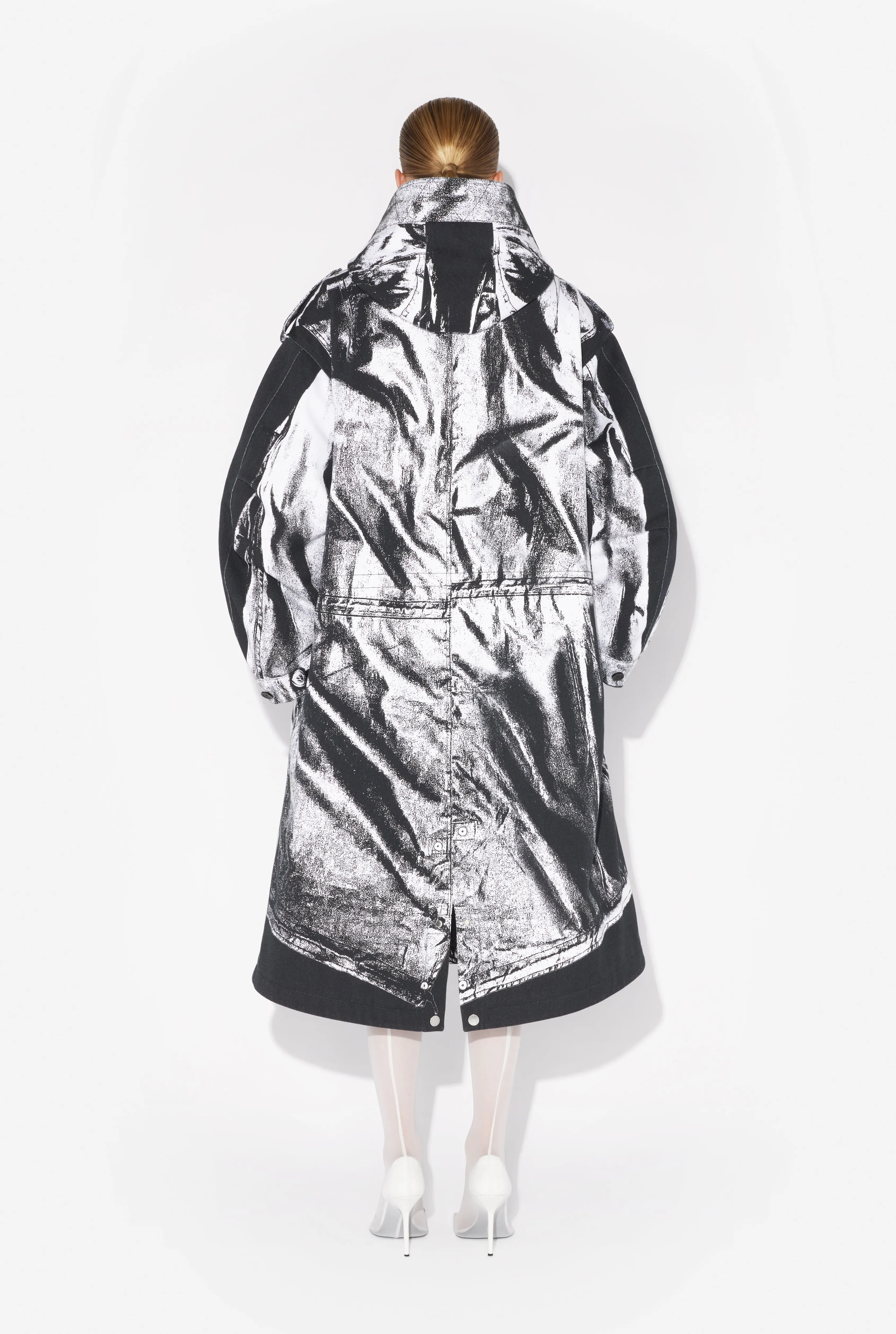 Jean Paul The Trompe-L’Œil Parka Black/White Best